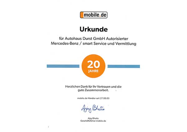 Startseite 25 2023 08 20 Jahre Mobilepartner wide - Authaus Durst Ostfildern