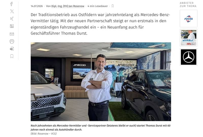 kfz-betrieb - Autohaus Durst wird nach 70 Jahren zum Händler kfz betrieb Autohaus Durst wird nach 70 Jahren zum Haendler - Authaus Durst Ostfildern